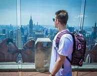 Students head to the Top of the Rock to look back on an incredible week in NYC with #DMUglobal