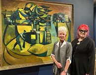 Family's delight as rare framed mural by DMU artist is unveiled in city art gallery