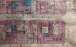 Goad Insurance Company Map showing Pocklingtons Walk 1938-1961