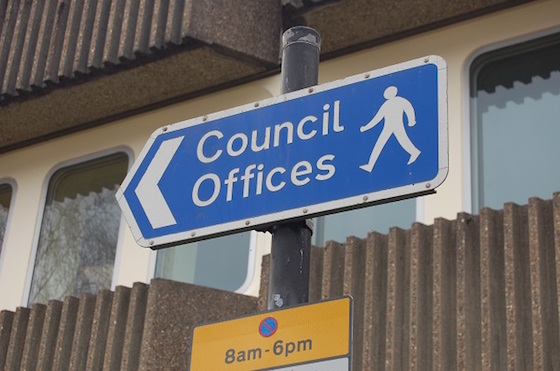 INSET - council offices sign