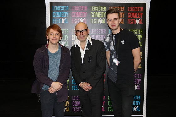 LCF Harry Hill with Demon Media students. WEB