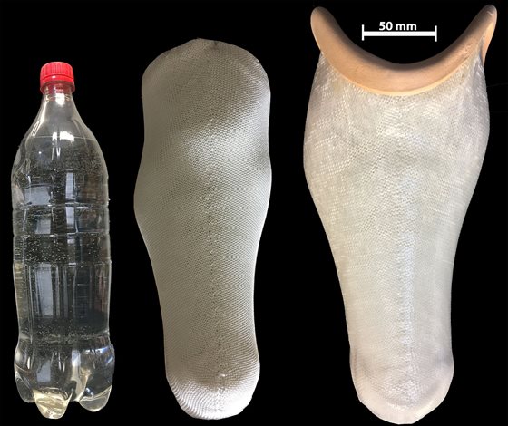 The first of its kind prosthetic socket, made from plastic water bottle (resize)