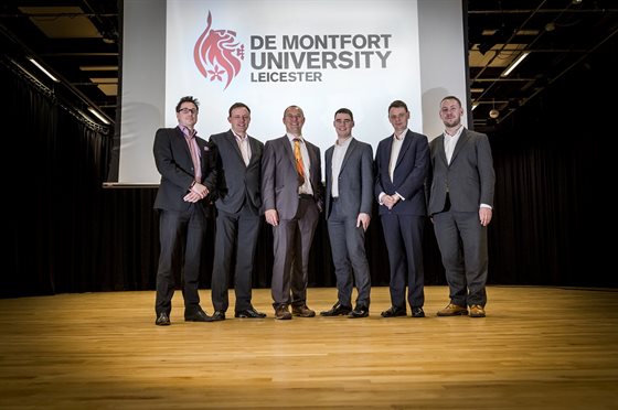 Professor Helge Janicke, Head of DMU's Cyber Technology Institute, with Industrial Advisory Group representatives