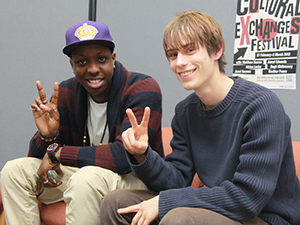 Cultural Exchanges festival 2012 guest Jamal Edwards with Simon Cooper