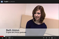 Listen to English BA (Hons) graduate Beth Alston