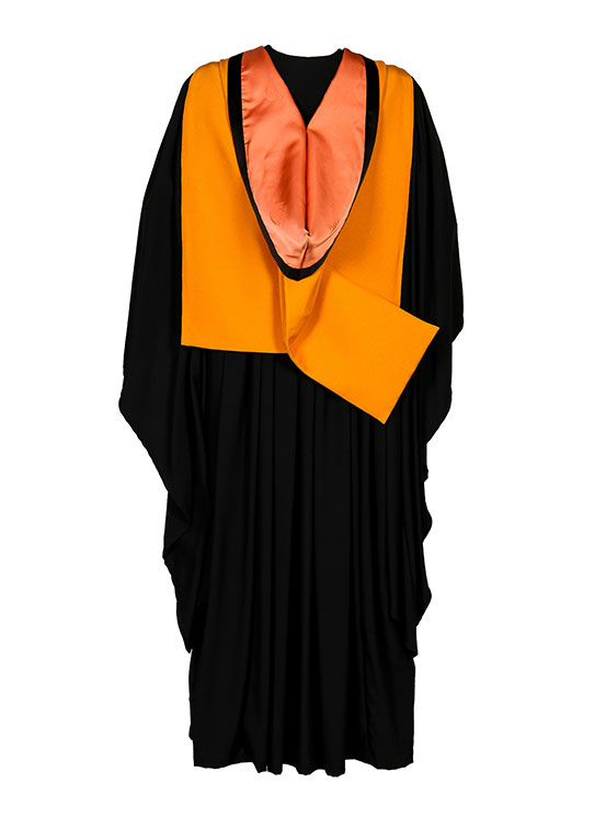 Back of MAccFin graduation robes