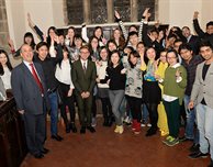International students celebrate their scholarships in style