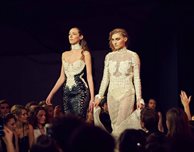 Luxury latex lace collection storms famous catwalk show