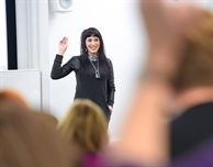 Paris tells DMU audience to "enjoy life and don't let people push you down"