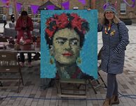 Add your own nail varnish to 'queen of selfies' portrait