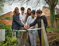 Students grow their own food on campus to help reduce food miles