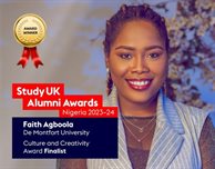 Graduate wins prestigious Study UK Alumni Award for Culture and Creativity