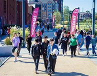 International student arrival on campus