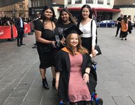 Graduates celebrate their degrees after overcoming 'some of the biggest social challenges of our lifetime'.