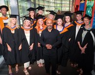 DMU Chancellor and pioneering choreographer Akram Khan meets Dance students on the day they graduate