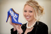 Becka Hunt with winning shoe