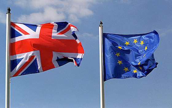 flags britain and EU