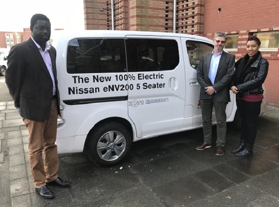 Gambia solar Panel van with staff.WEB