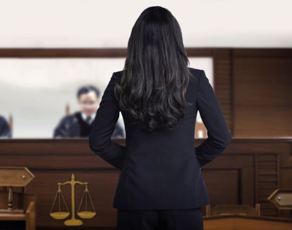 Law court woman