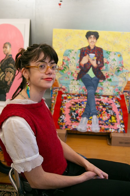 JEMISHA - Grace infront of Jemisha work RESIZED