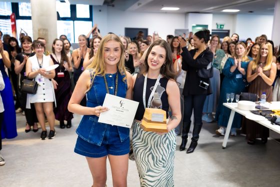 CONTOUR WINNERS - niamh with award