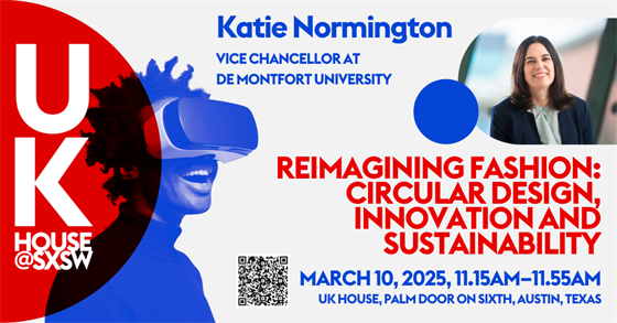 Katie Normington SXSW 2025 LinkedIn Speaker Card - Reimagining Fashion