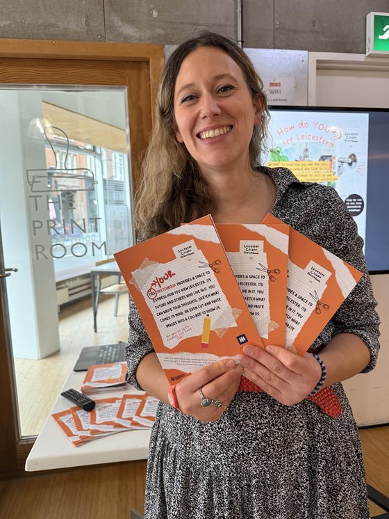 Dr Deborah Marber at the launch of the Leicester Sketchbook 2025