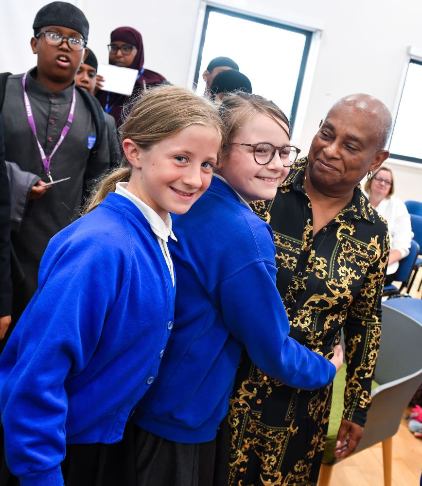SLRC PICS - Baroness Lawrence with pupils one