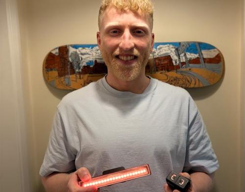 DMU alumnus hopes his innovative bike light can make cycling safer in Leicester