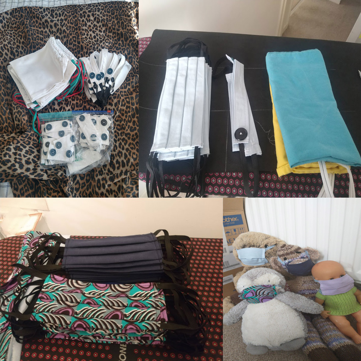 Recycled clothes collage