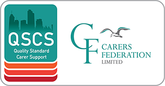 QSCS logo with CF