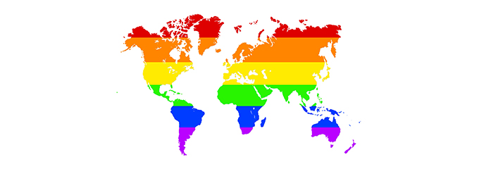 Rainbow world-banner