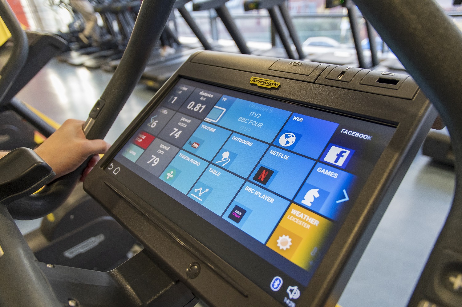 Cardiovascular: Equipment designed to give you a complete cardio workout, featuring interactive screens with internet access and gaming