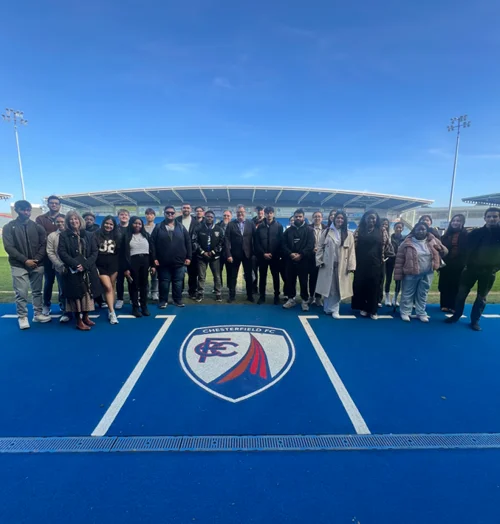 Business Management students score big at Chesterfield FC