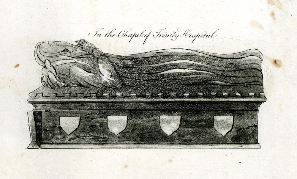 Tomb of Lady Mary Hervey, Select views in Leicestershire, 1772, from original drawings.