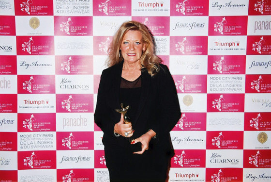 Associate Professor of Enterprise Gillian Proctor receiving awarded as one of 10 ‘Industry Influencers’ by the respected Lingerie Insight magazine 