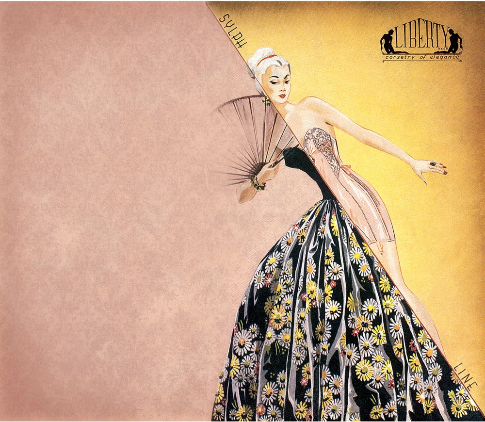 Advertisement from 1953 for a 'Liberty' corselet. 