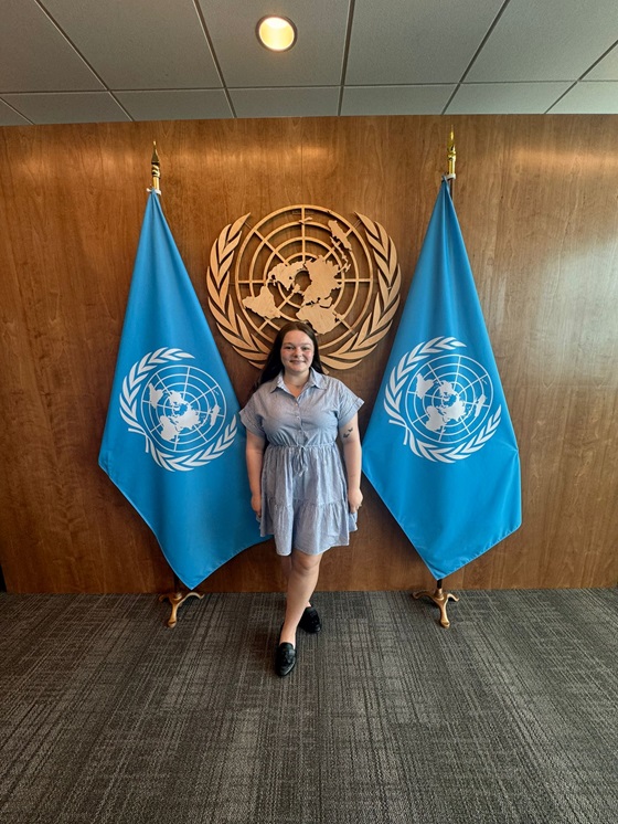 Shakira Saunders at the United Nations Headquarters in New York