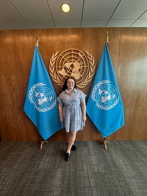 A De Montfort University Law student has ticked off something most people only dream about: giving a speech inside the United Nations headquarters in New York City