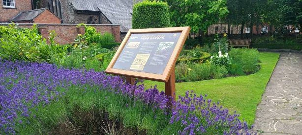The herb garden on the DMU Leicester campus