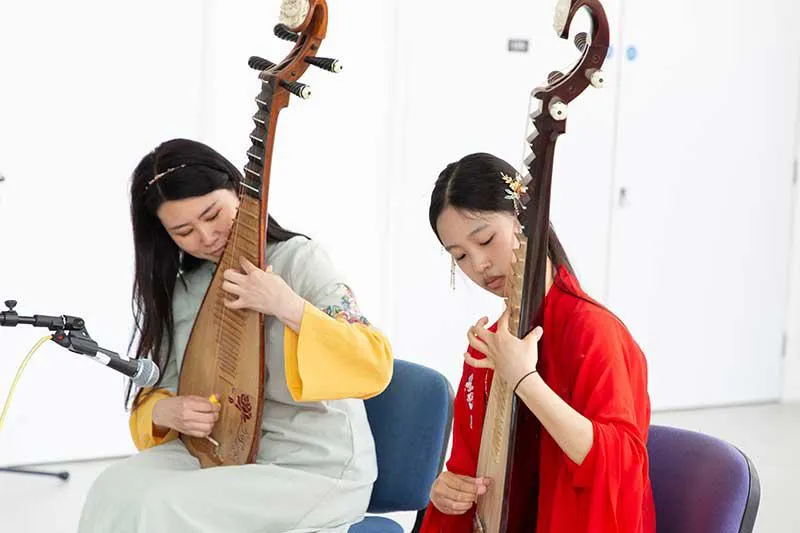 Lion dance and performances