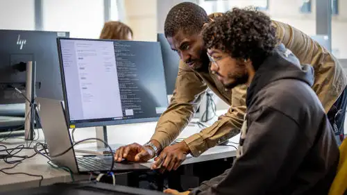Students in computing facility