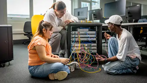 Students in computing facility