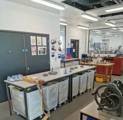 Footwear lasting room