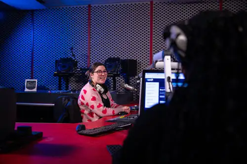 journalism radio studio