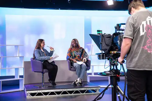 journalism tv studio