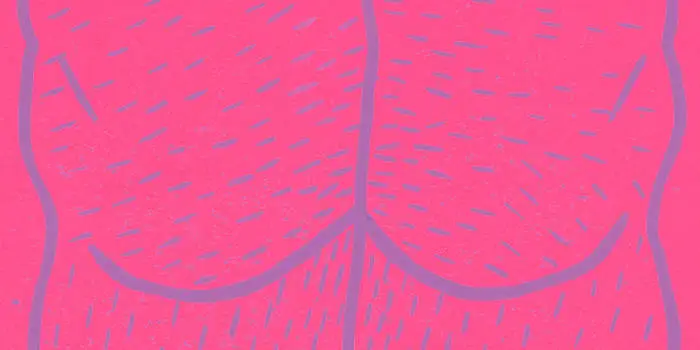 Purple lineart on a pink background
