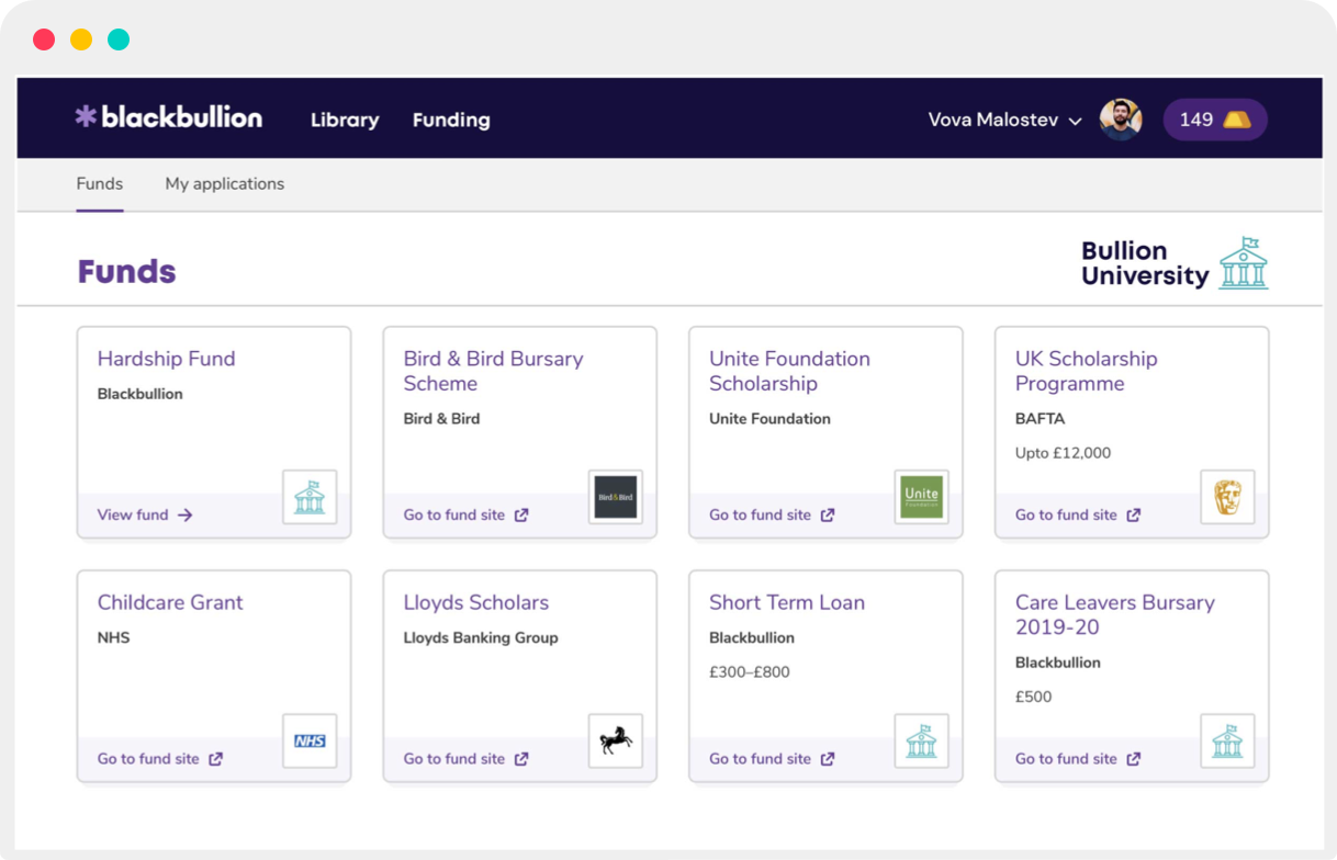 blackbullion website dashboard