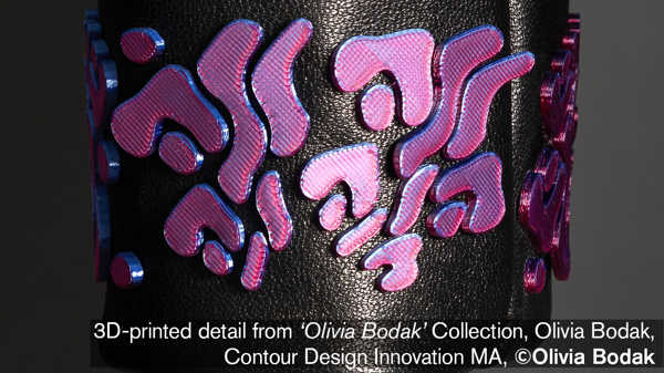 3D printed detail, Olivia Bodak, Contour Fashion Innovation MA, ©Olivia Bodak