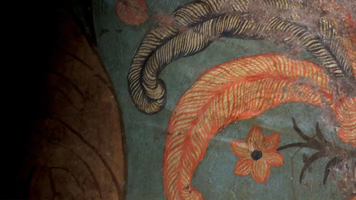 Detail of Venetian Gondola Chair Italian, 18th century, Museum of Leathercraft Collection, Northampton ©DMU Museum